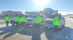 吉木乃执法大队联合执法保障冬季大件运输安全