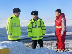 北屯执法大队：三方联合巡查 筑牢元旦道路安全防线